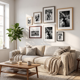 Warm Eclectic Gallery Wall — Wood Mix · 7 Frames