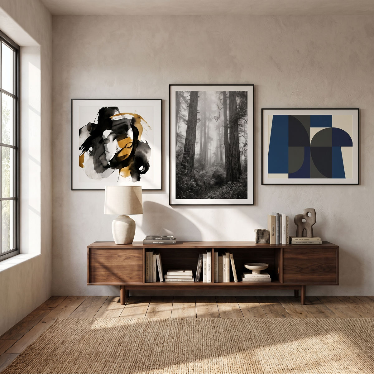 Streamline XL Statement Trio — Black · 3 Gallery Frames