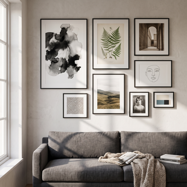 Streamline Modern Salon — Black · 8 Frames