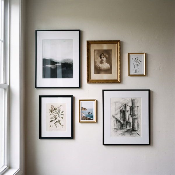 Frames from this set styled in a room