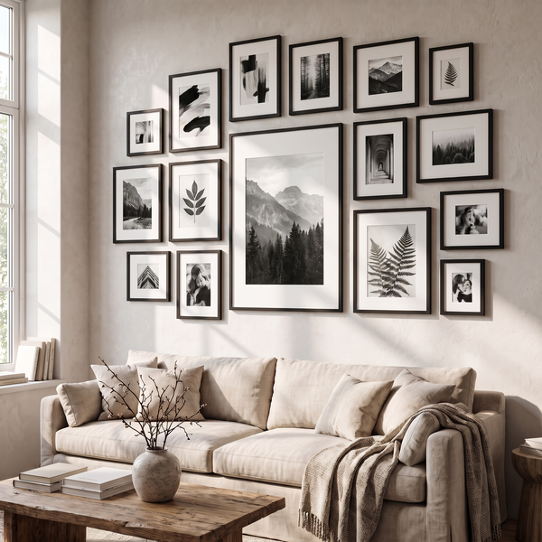 Frames from this set styled in a room