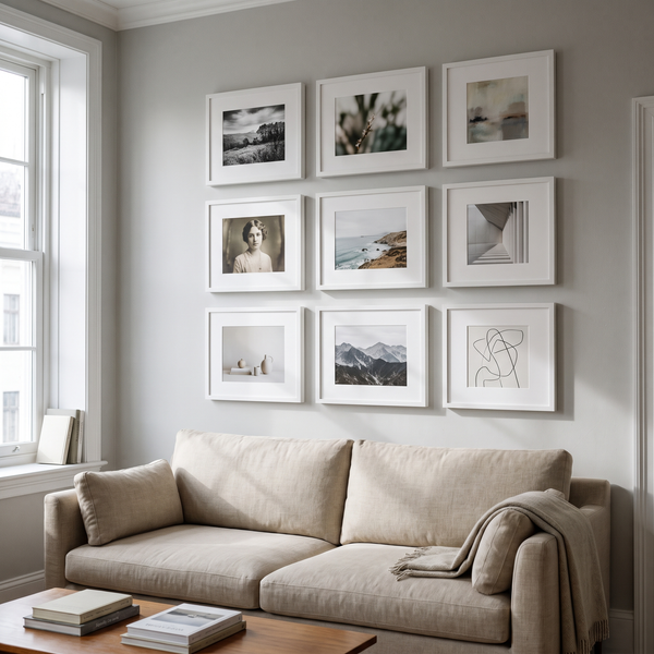 Frames from this set styled in a room