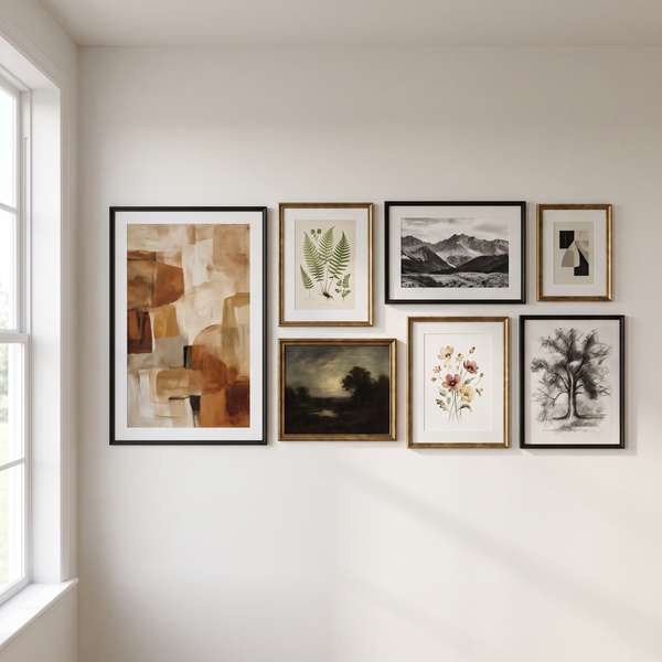 Frames from this set styled in a room