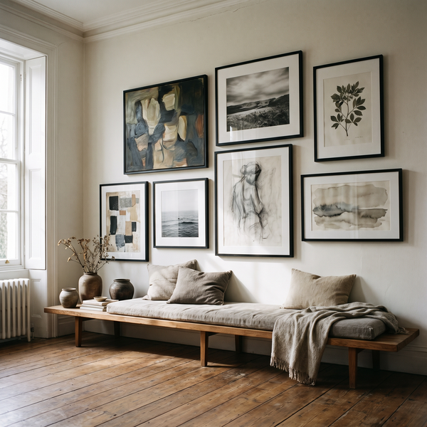 Frames from this set styled in a room