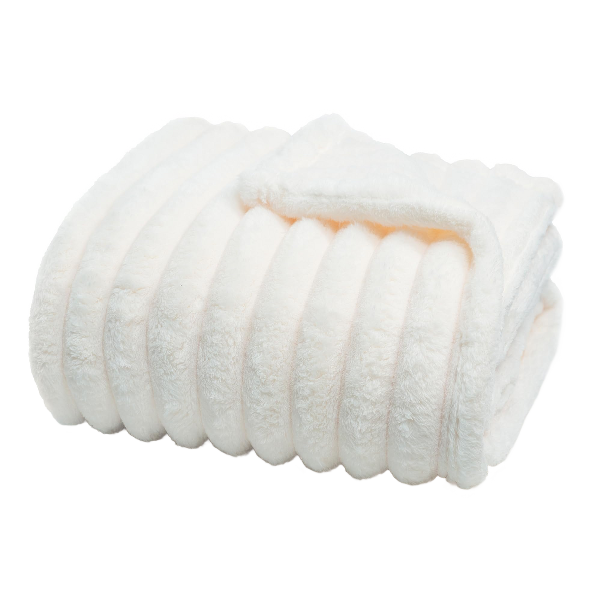 Throw Blanket | Faux Fur - 60x80 - White 