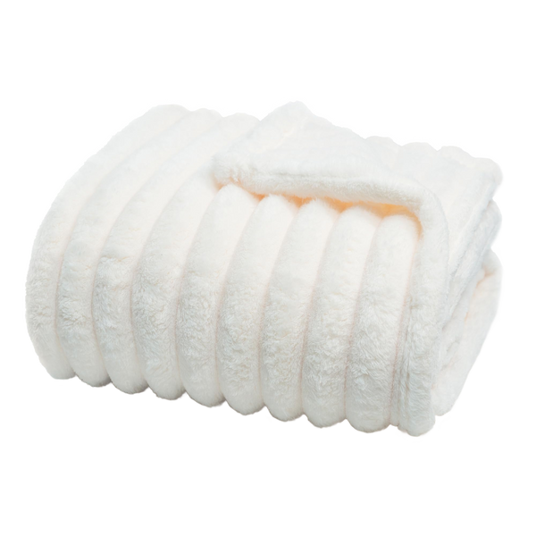 Throw Blanket | Faux Fur - 60x80 - White