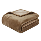 Throw Blanket | Fleece - 90x90 - Brown 