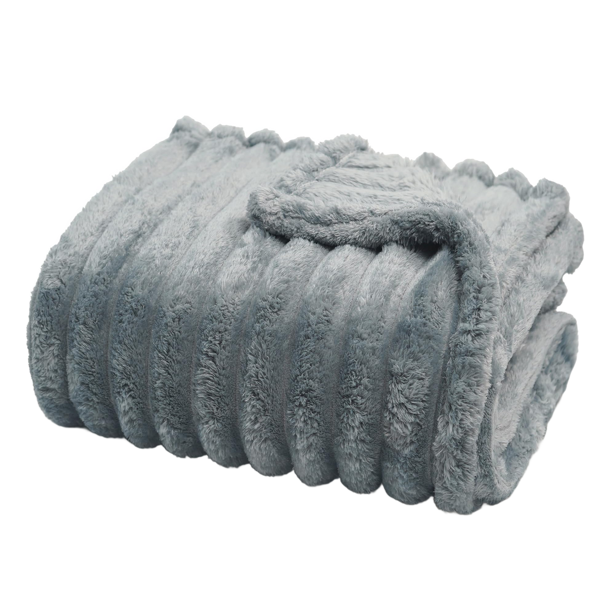 Throw Blanket | Faux Fur - 60x80 - Gray 