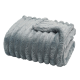 Throw Blanket | Faux Fur - 60x80 - Gray 