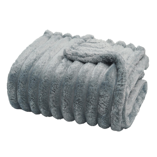 Throw Blanket | Faux Fur - 60x80 - Gray