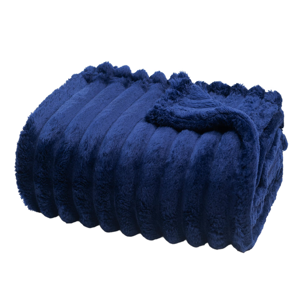 Throw Blanket | Faux Fur - 60x80 - Blue