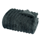 Throw Blanket | Faux Fur - 50x60 - Dark Gray 