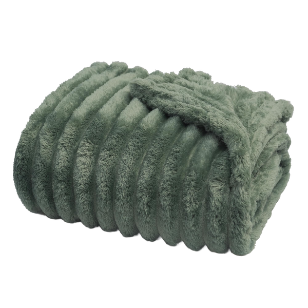 Throw Blanket | Faux Fur - 60x80 - Green