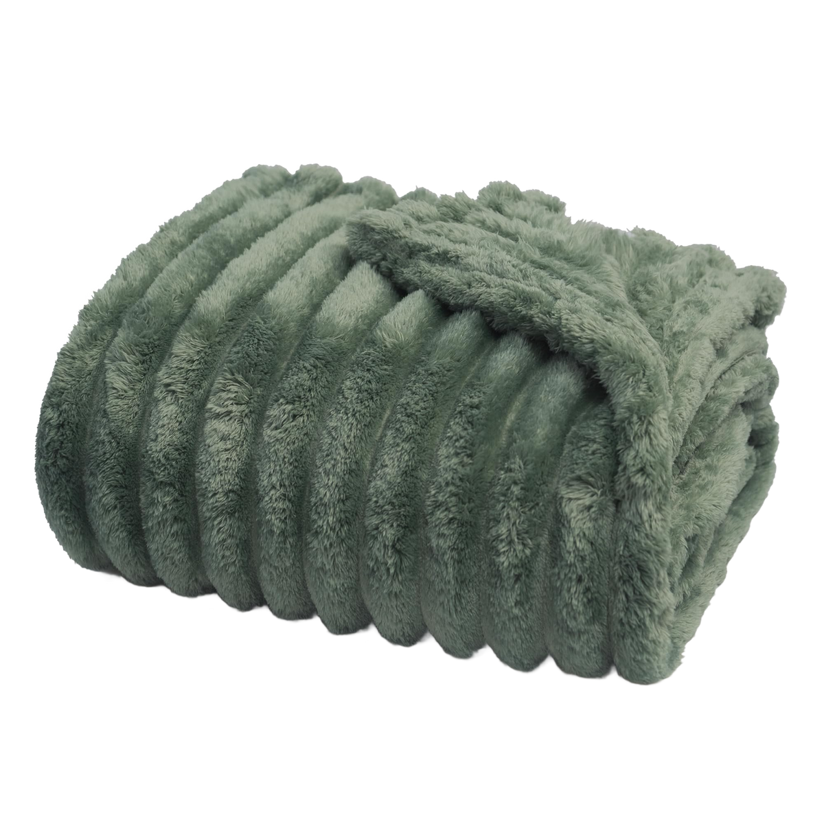Throw Blanket | Faux Fur - 50x60 - Green 