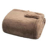 Throw Blanket | Double-Sided Faux Fur - 50x60 - Taupe 