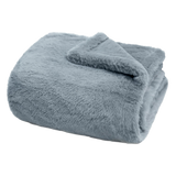 Throw Blanket | Double-Sided Faux Fur - 50x60 - Gray 