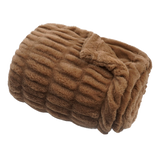 Throw Blanket | Ruched Faux Fur - 50x60 - Brown 