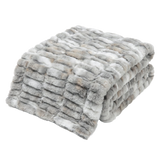 Throw Blanket | Ruched Faux Fur - 50x60 - Rabbit 