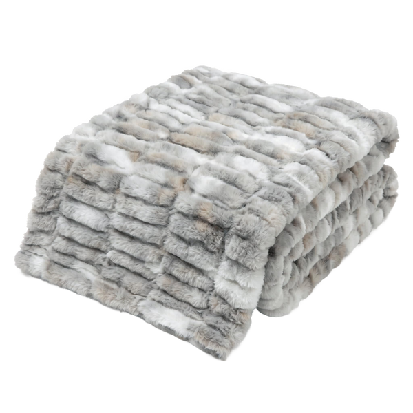 Throw Blanket | Ruched Faux Fur - 50x60 - Rabbit