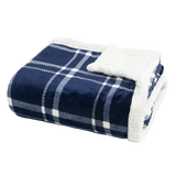 Throw Blanket | Fleece & Sherpa - Classic Tattersall Plaid 