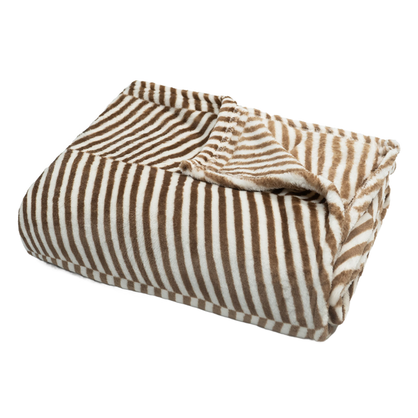 Throw Blanket | Printed Fleece - Classic Herringbone Pattern