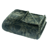 Throw Blanket | Printed Fleece - Botanical Floral Design 