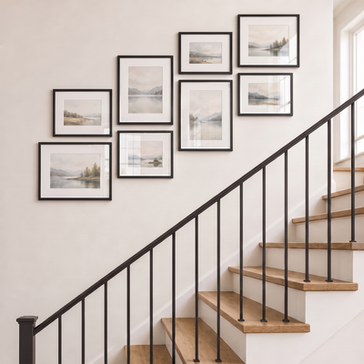 Clustered Stairway Gallery — Black · 8 Frames — Default Title