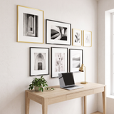 The set above an oak desk in a home office 