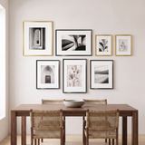 The set above a walnut dining table 