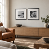 Wide Mat Pair 18x18 — Black · 2 Frames — styled in a bright living room