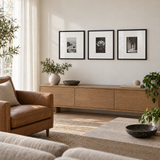 Wide Mat Trio 14x14 — Black · 3 Frames — styled in a bright living room
