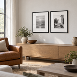 Wide Mat Pair 16x20 — Black · 2 Frames — styled in a bright living room