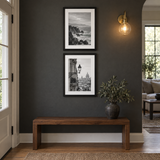 Hall Pair — Black · 2 Frames — styled in a charcoal entryway