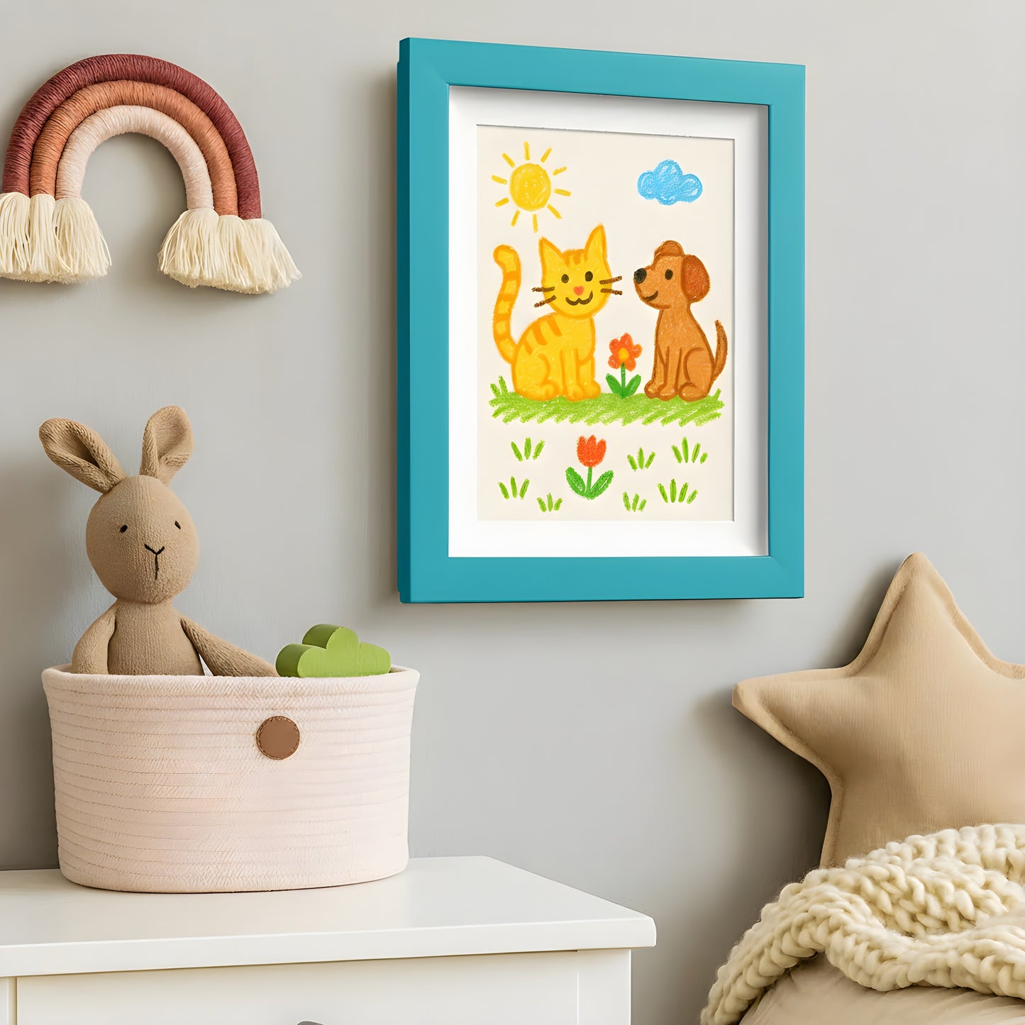 Kids Art Frame | 10x12.5 with mat | Holds up to 100 Artworks - Americanflat