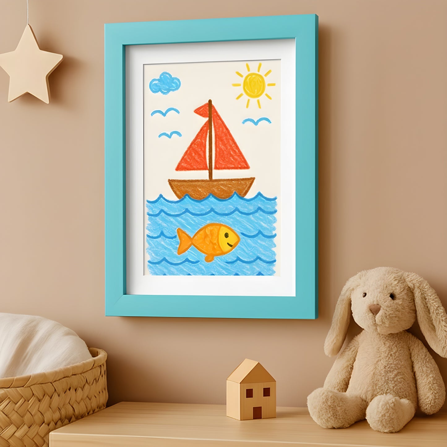 Kids Art Frame | 10x12.5 with mat | Holds up to 100 Artworks - Americanflat