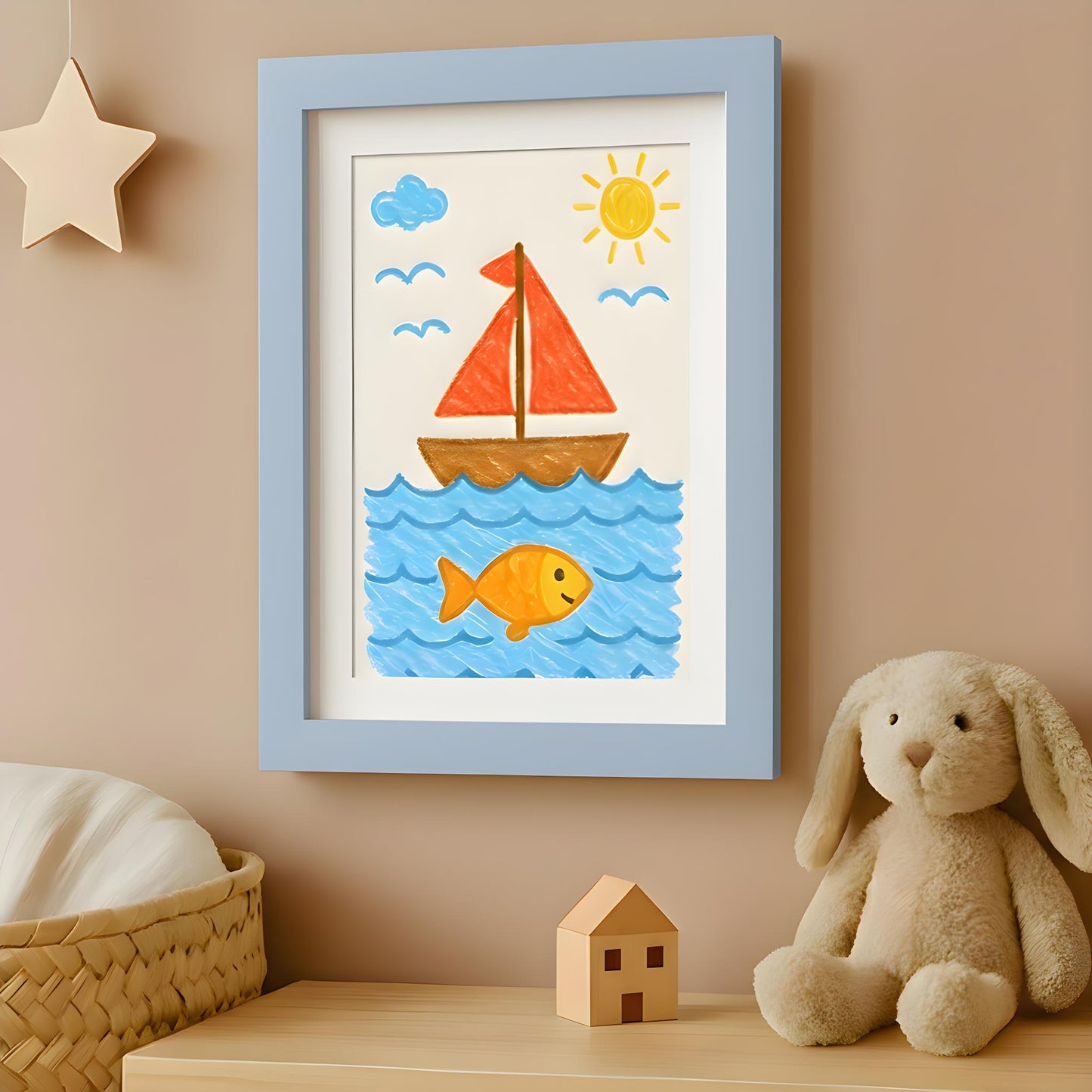 Kids Art Frame | 10x12.5 with mat | Holds up to 100 Artworks - Americanflat