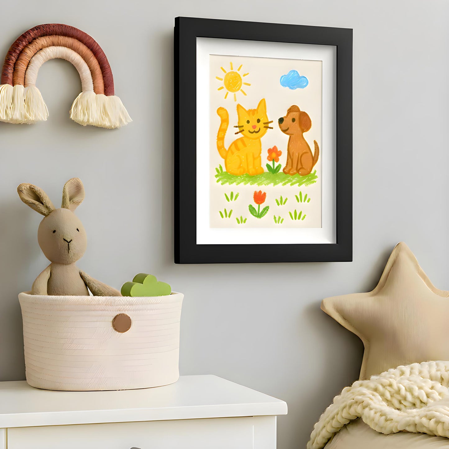 Kids Art Frame | 10x12.5 with mat | Holds up to 100 Artworks - Americanflat