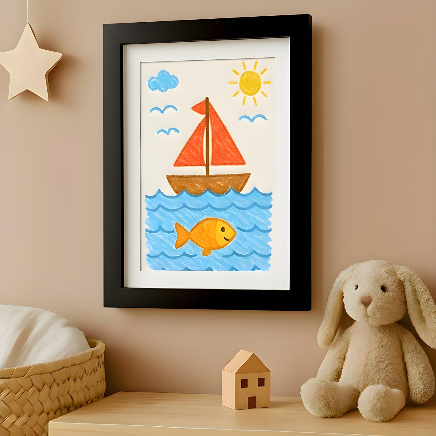 Kids Art Frame | 10x12.5 with mat | Holds up to 100 Artworks - Americanflat