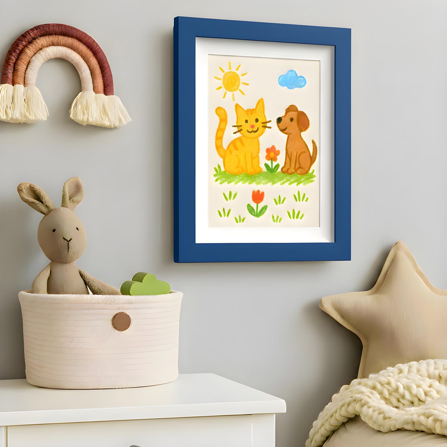 Kids Art Frame | 10x12.5 with mat | Holds up to 100 Artworks - Americanflat