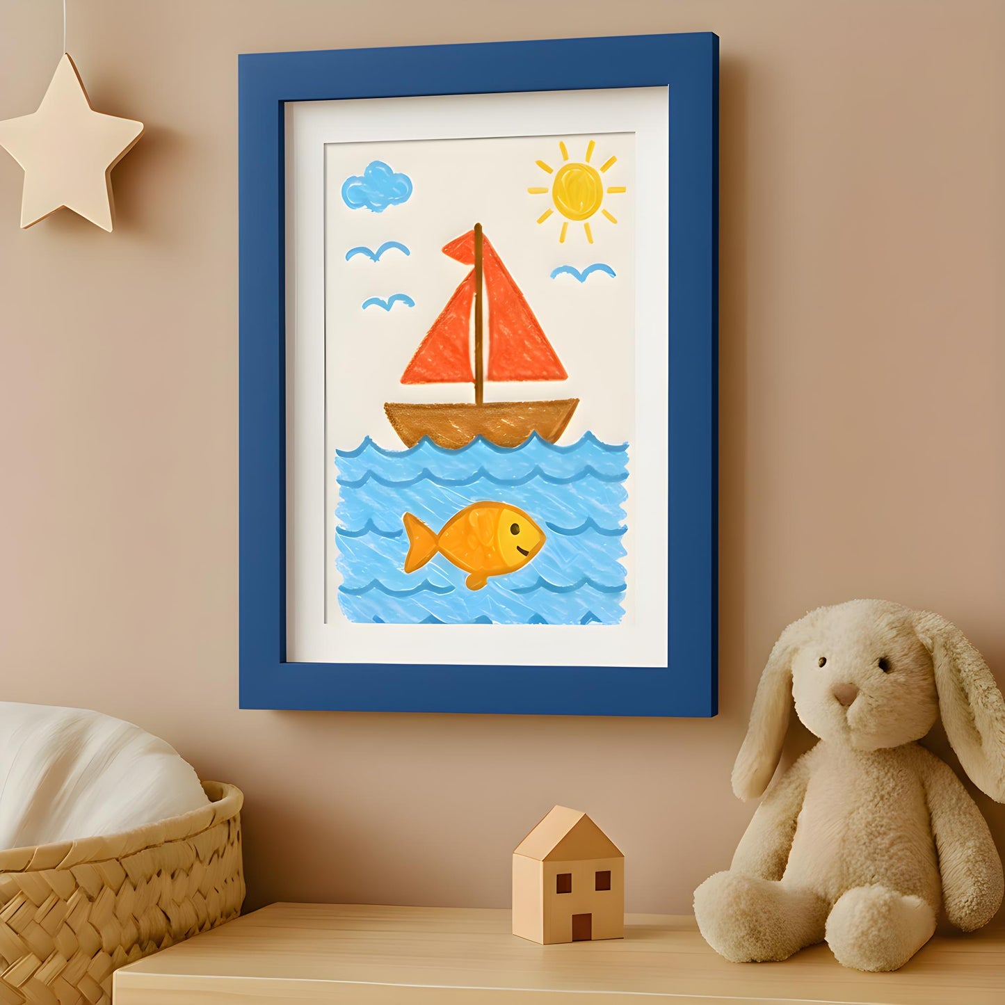 Kids Art Frame | 10x12.5 with mat | Holds up to 100 Artworks - Americanflat