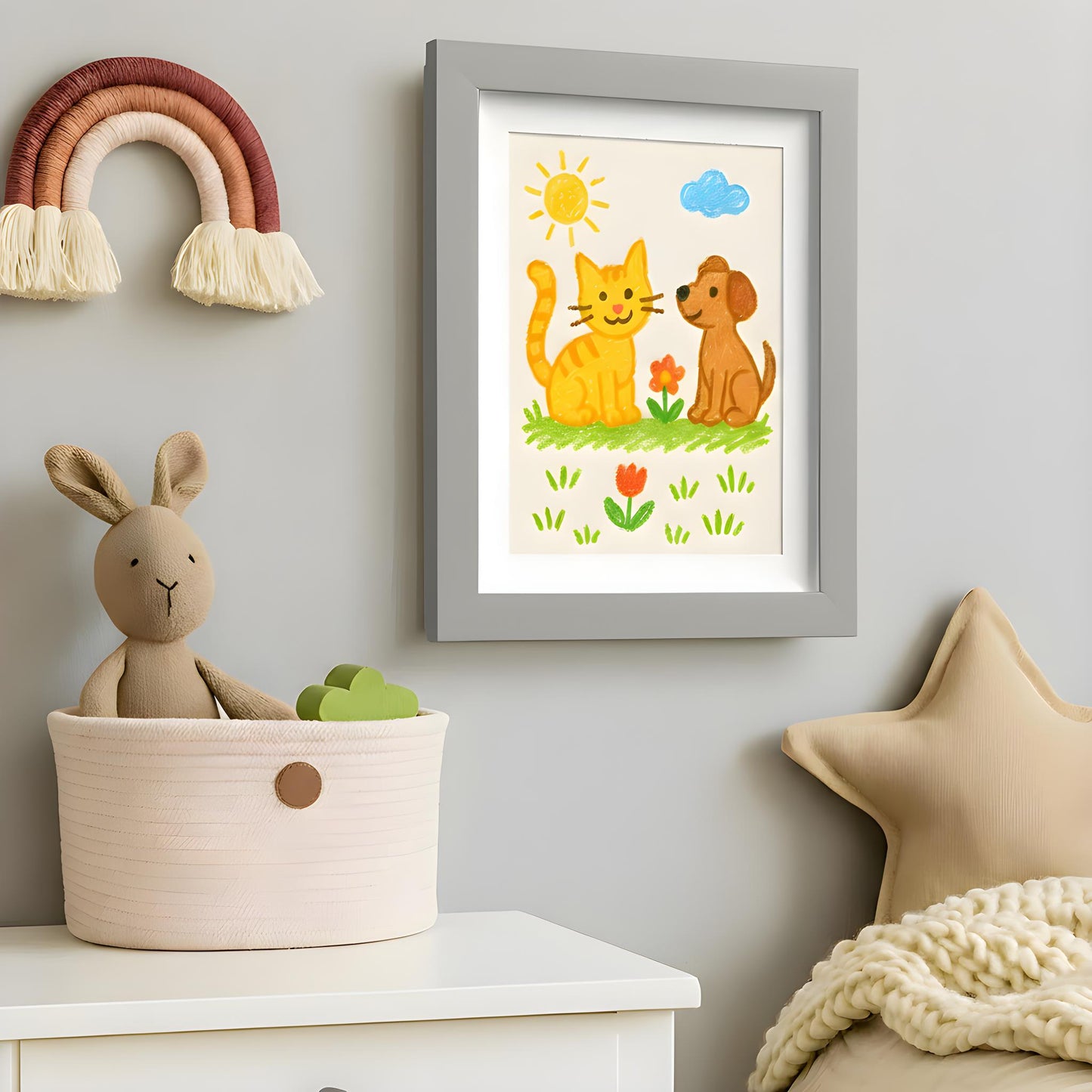 Kids Art Frame | 10x12.5 with mat | Holds up to 100 Artworks - Americanflat