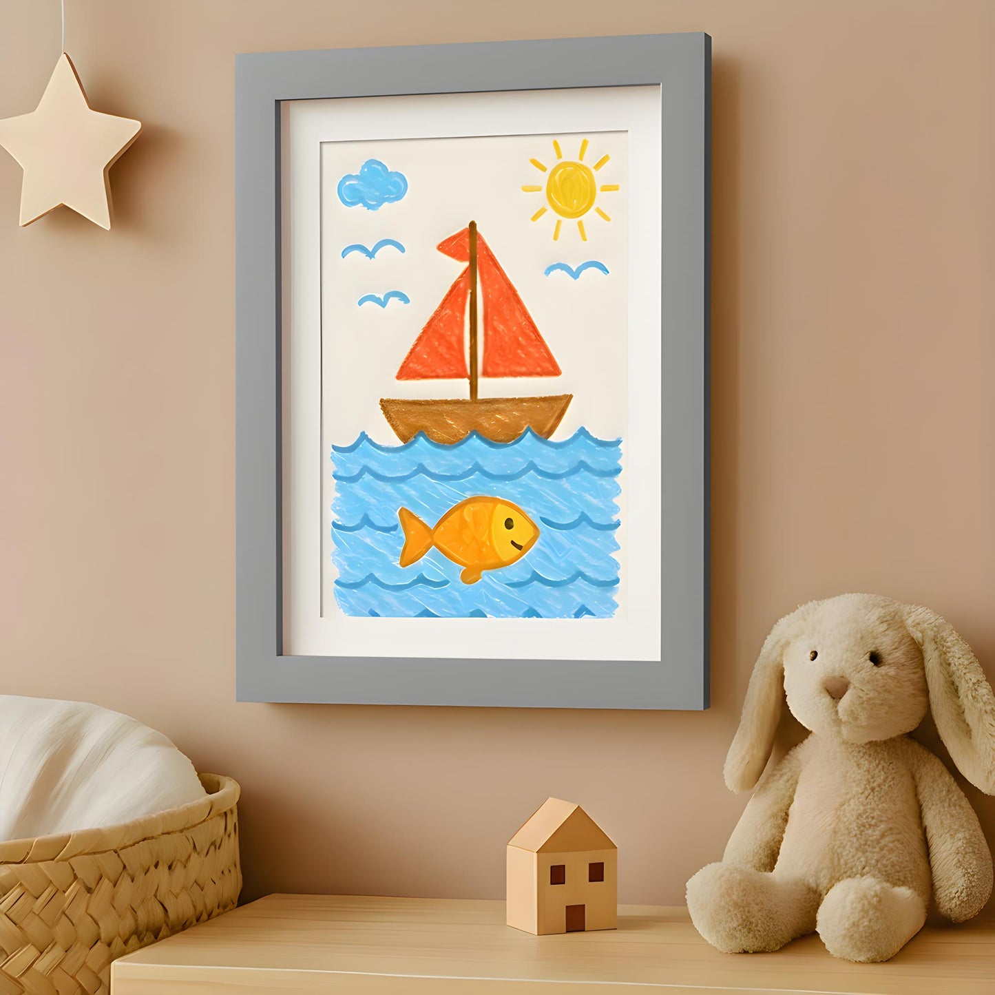 Kids Art Frame | 10x12.5 with mat | Holds up to 100 Artworks - Americanflat