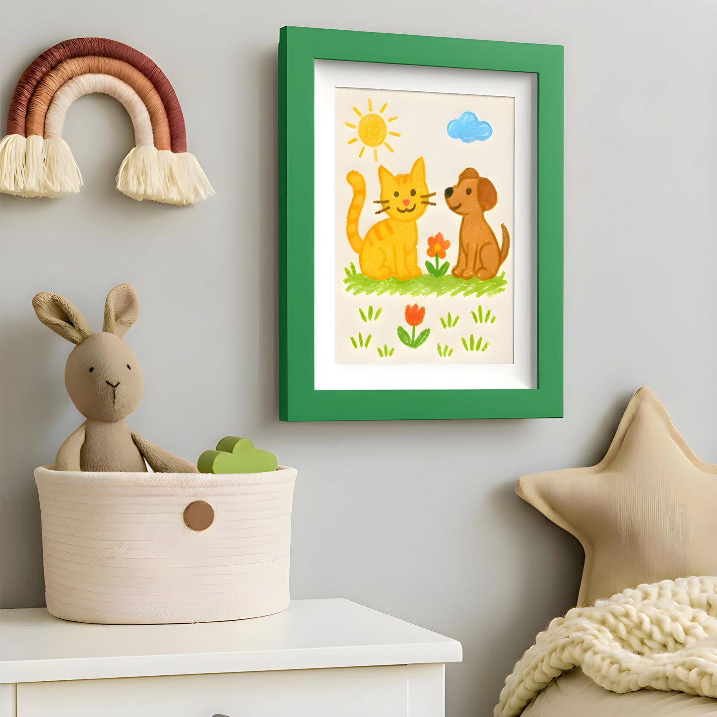 Kids Art Frame | 10x12.5 with mat | Holds up to 100 Artworks - Americanflat