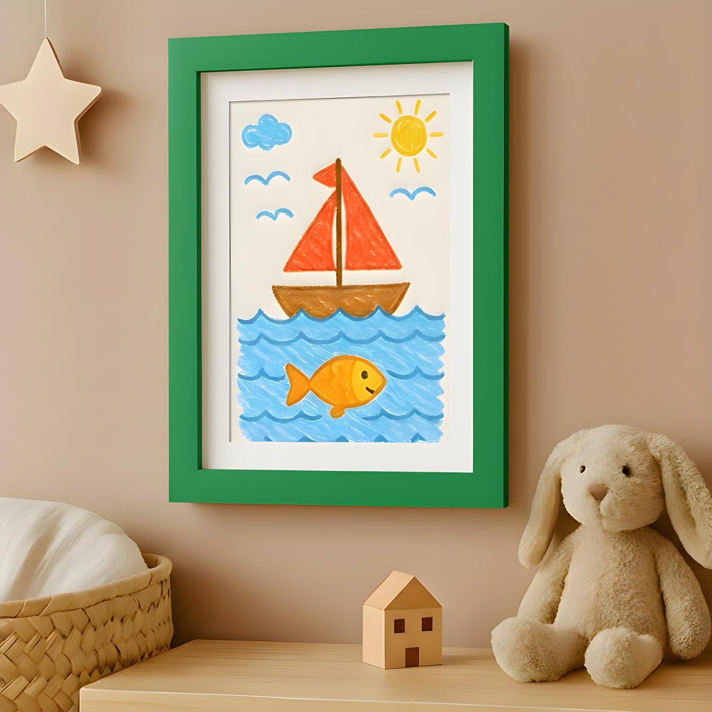 Kids Art Frame | 10x12.5 with mat | Holds up to 100 Artworks - Americanflat