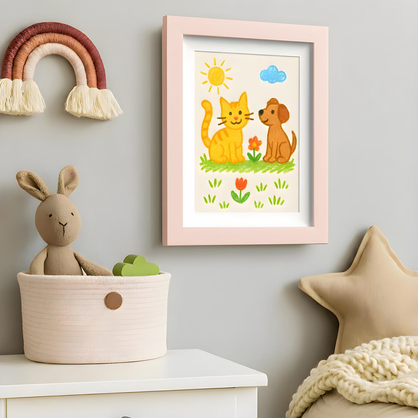 Kids Art Frame | 10x12.5 with mat | Holds up to 100 Artworks - Americanflat