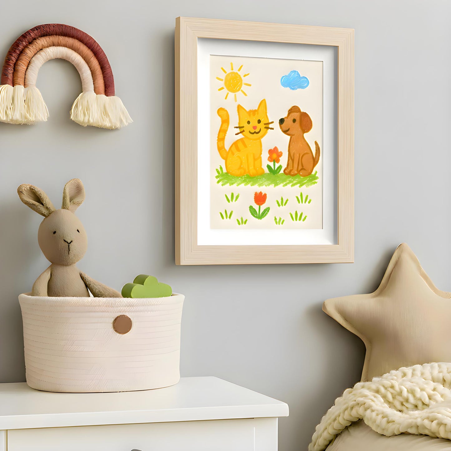 Kids Art Frame | 10x12.5 with mat | Holds up to 100 Artworks - Americanflat