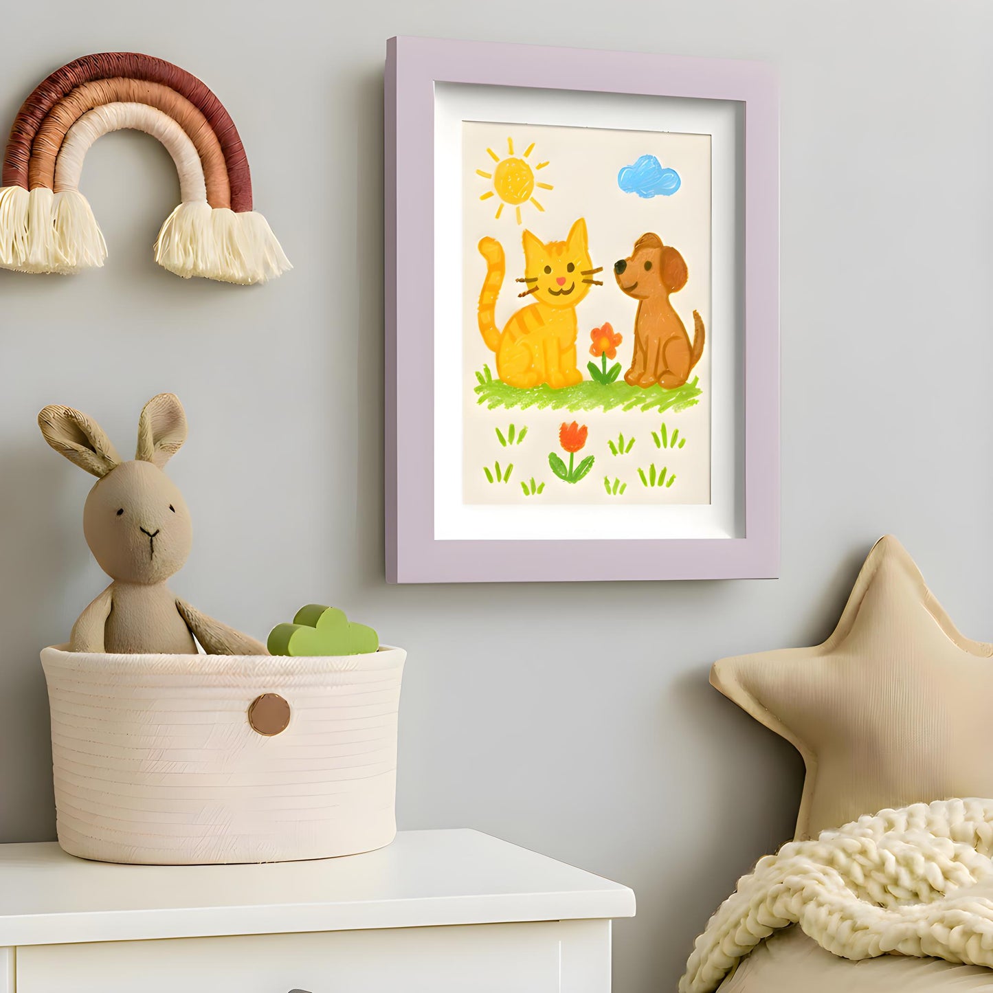Kids Art Frame | 10x12.5 with mat | Holds up to 100 Artworks - Americanflat