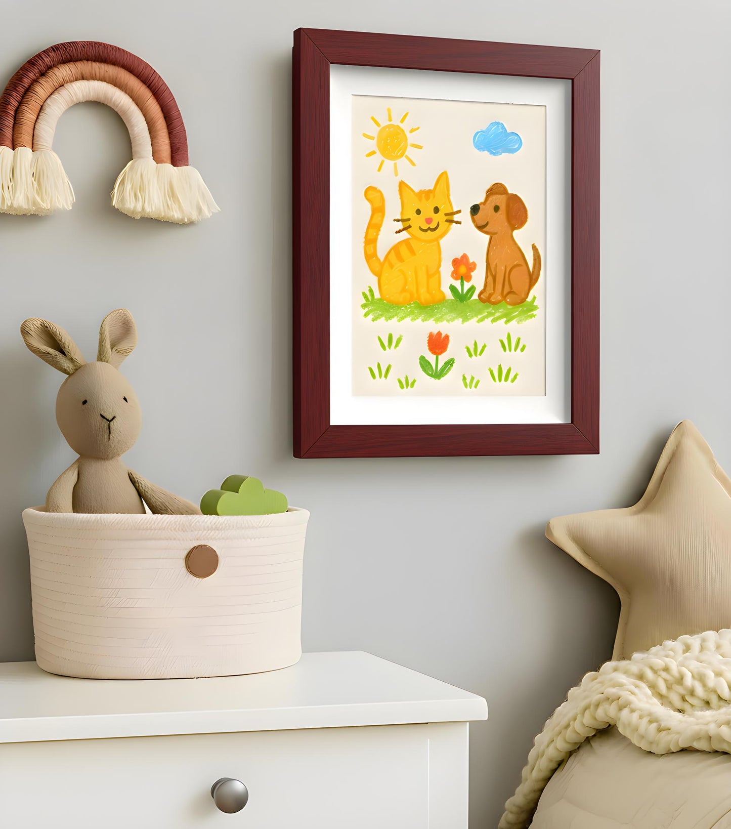 Kids Art Frame | 10x12.5 with mat | Holds up to 100 Artworks - Americanflat