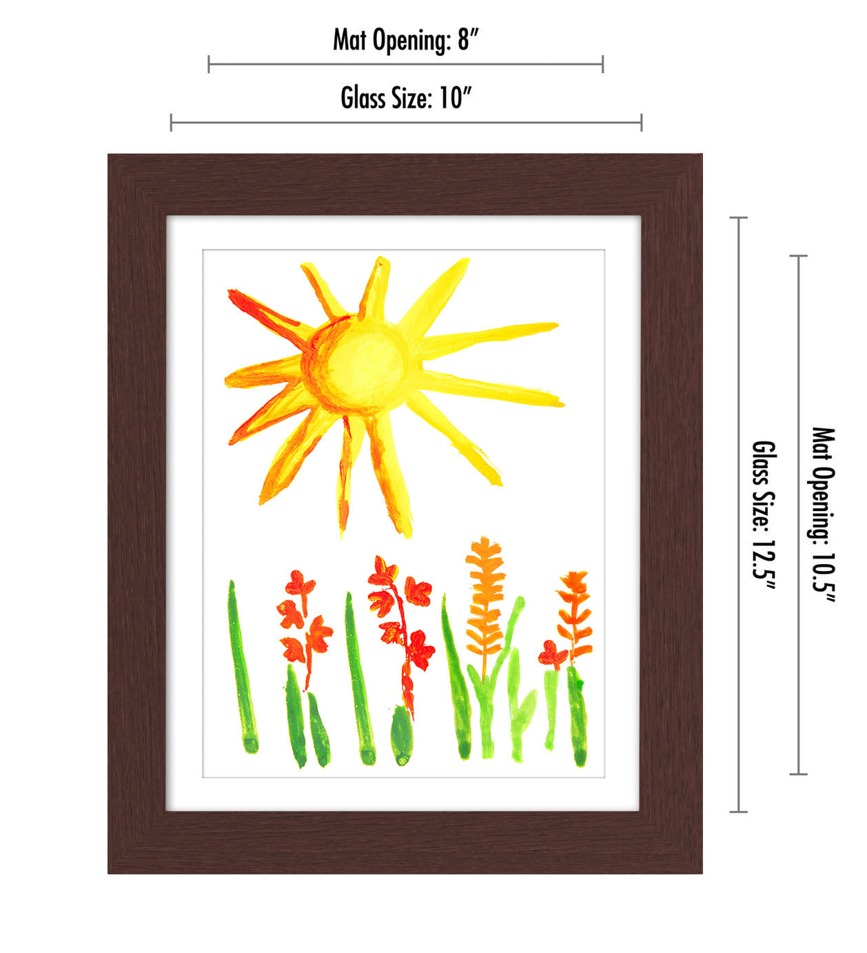 Kids Art Frame | 10x12.5 with mat | Holds up to 100 Artworks - Americanflat