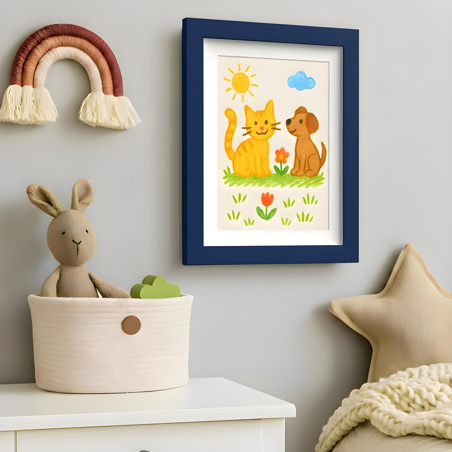 Kids Art Frame | 10x12.5 with mat | Holds up to 100 Artworks - Americanflat